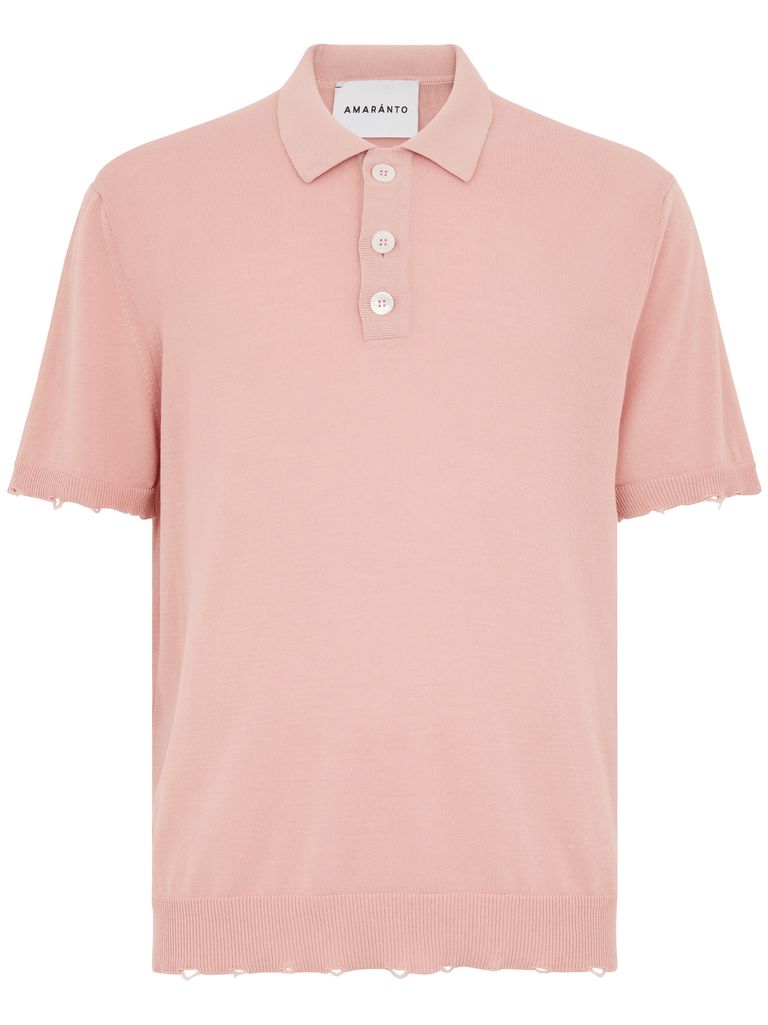 Shop Amaranto Pink Short-sleeve Polo T-shirt