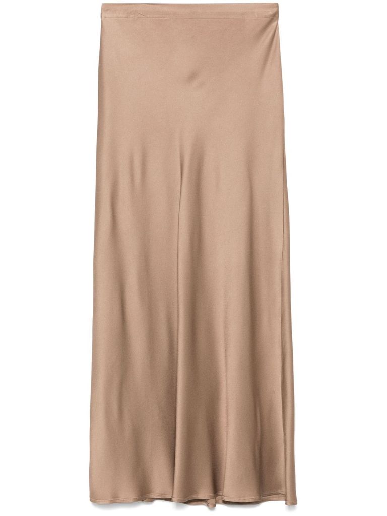 Shop Antonelli 'ossidiana' Maxi Skirt In Beige