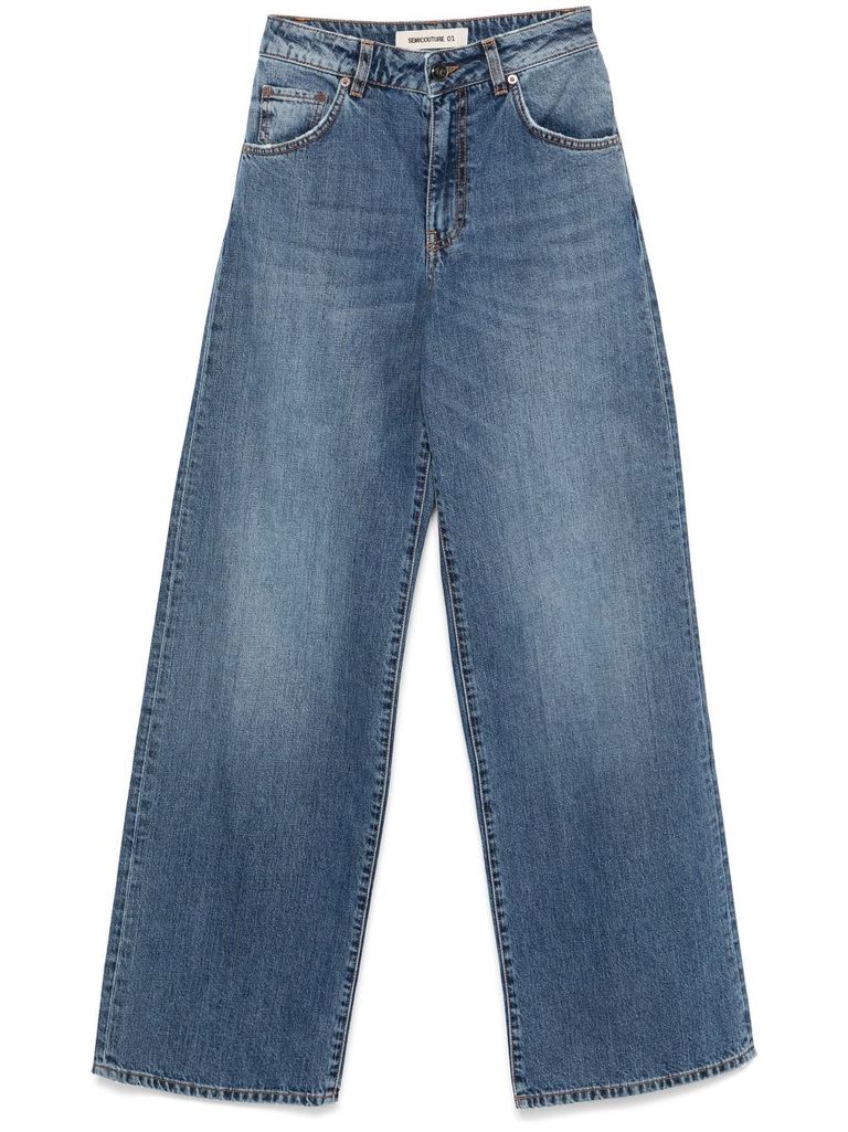 SEMICOUTURE 'SARAH' BLUE DENIM JEANS
