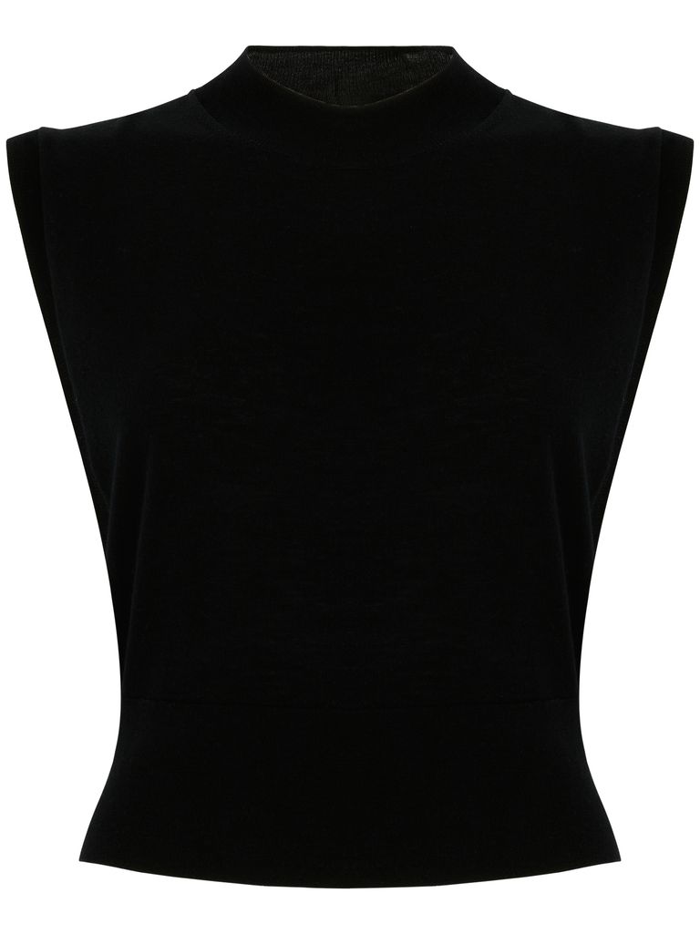 Sportmax Sleeveless Knitted Top In Black