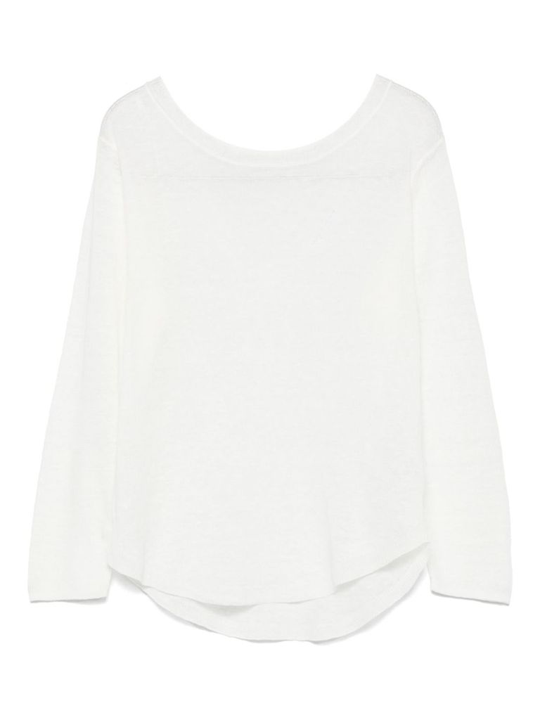 Shop Majestic White Linen With Crew Neck
