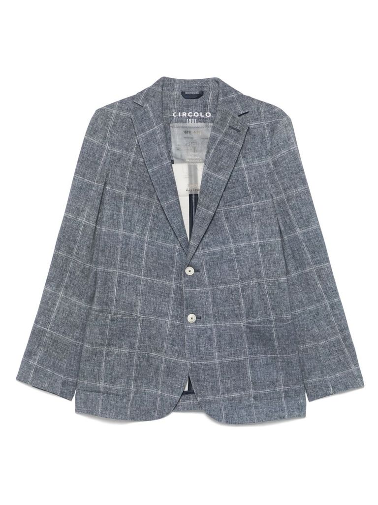 Circolo 1901 Grey Cotton 'kurab' Blazer In Blue