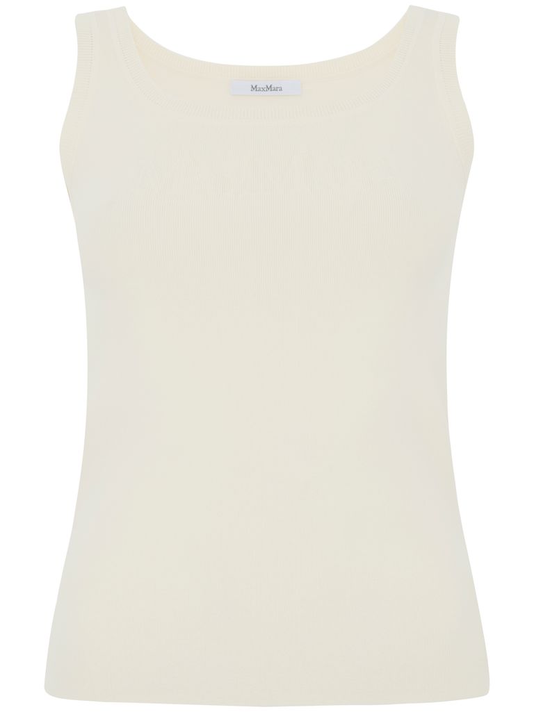 Shop Max Mara Ivory 'pentola' Top In Beige