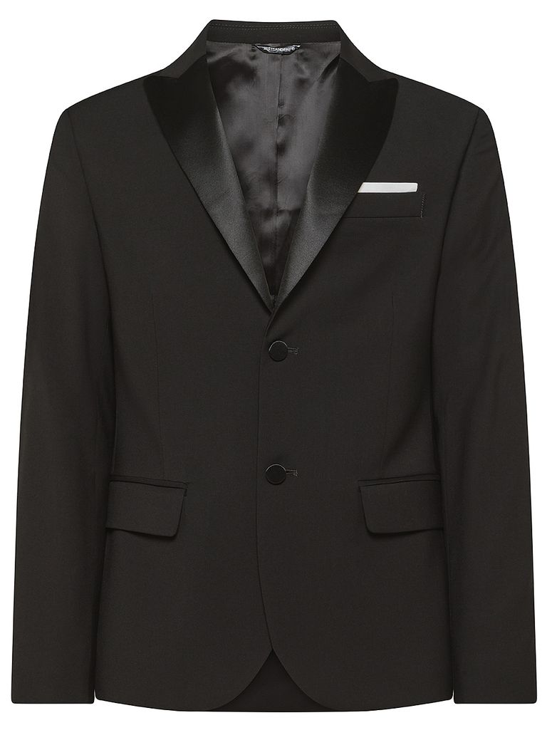 Shop Daniele Alessandrini Single-breasted Blazer With Shiny Lapels In Black