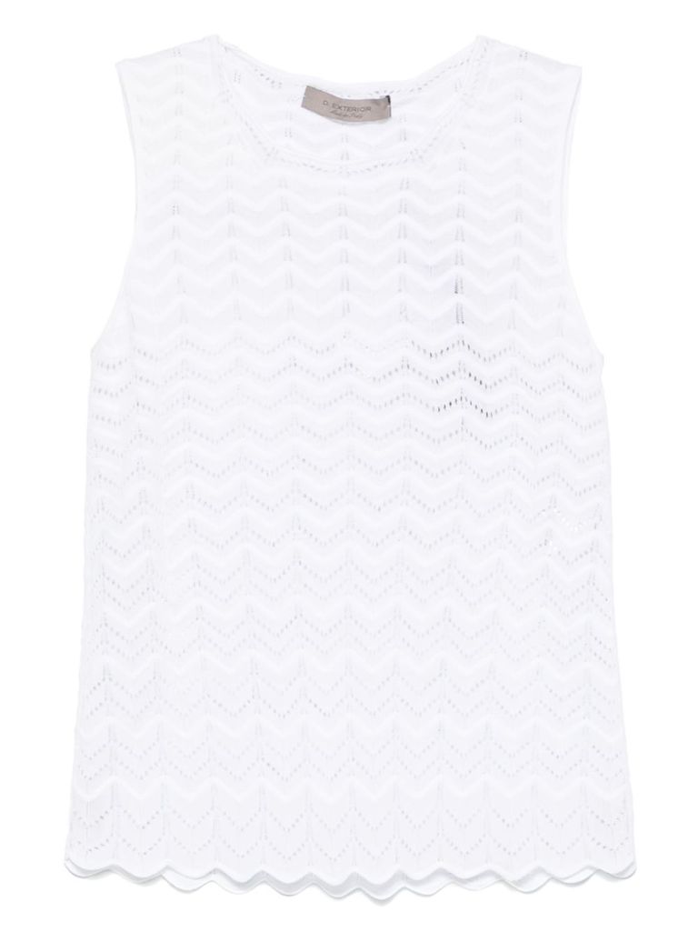 Shop D Exterior White Cotton Blended Top