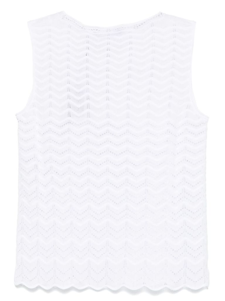 Shop D Exterior White Cotton Blended Top