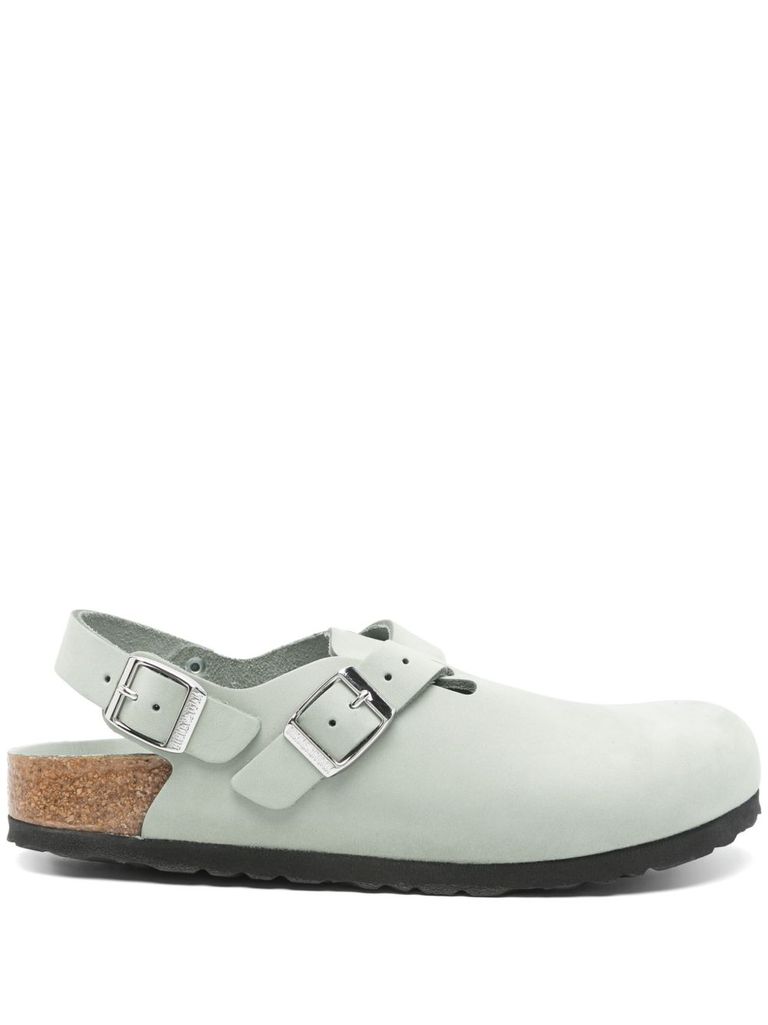 Birkenstock Sage Green Microfiber Tokyo Ii Slippers In Green
