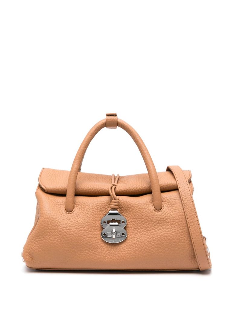 Zanellato Dotta Centauro Small Tote Bag In Leather In Brown