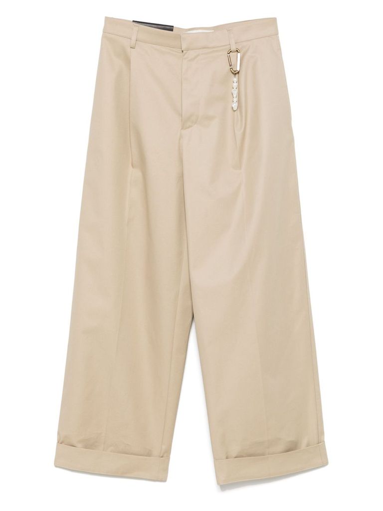 Shop Darkpark Danielle Trousers In Beige