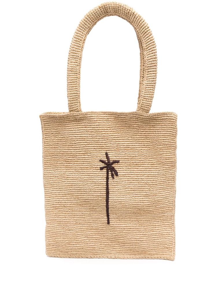 MANEBI 'PLAM' SHOULDER BAG IN RAFFIA