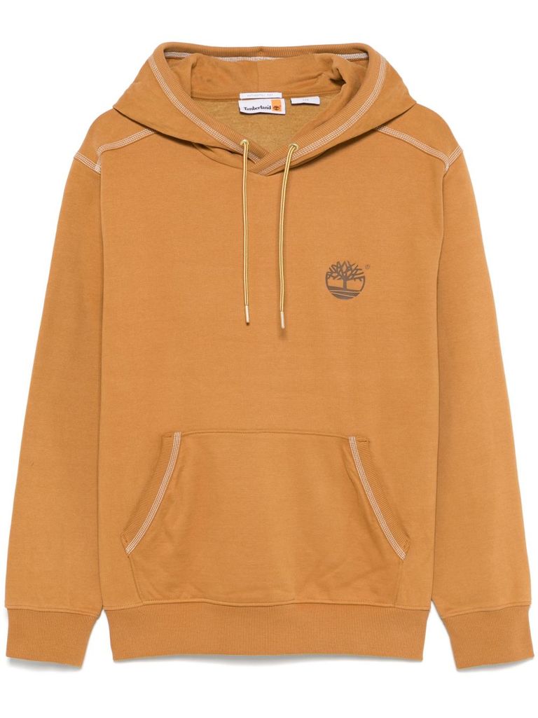Timberland Beige Hoodie In Cotton With Logo In Beige