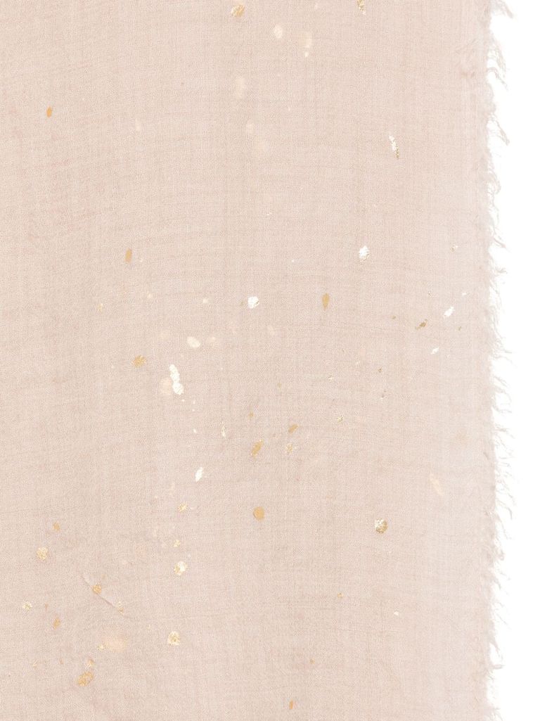 Faliero Sarti Cashmere Scarf With Delicate Fringe In Beige
