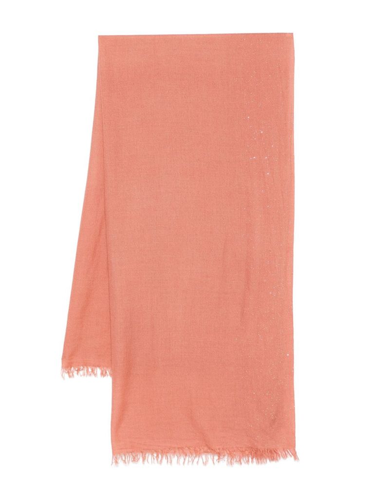 Faliero Sarti ストール MACEDONIA STRAWBERRY Albertina scarf with lurex detailing