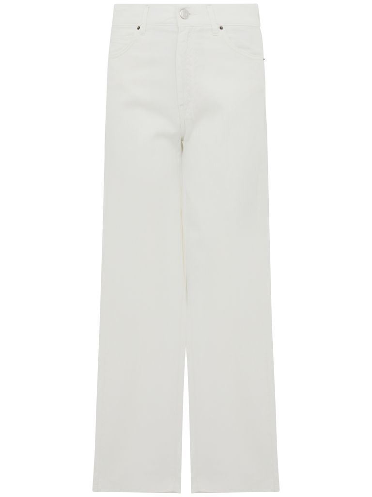 Cigala's Wide-leg White Pants With High Waist In White