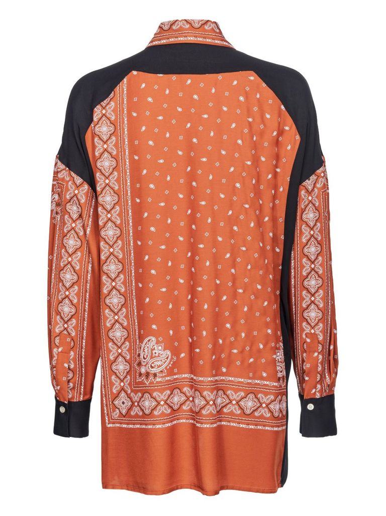 Shop Pinko Red And Black 'clocks' Jacket With Motifs In Brown