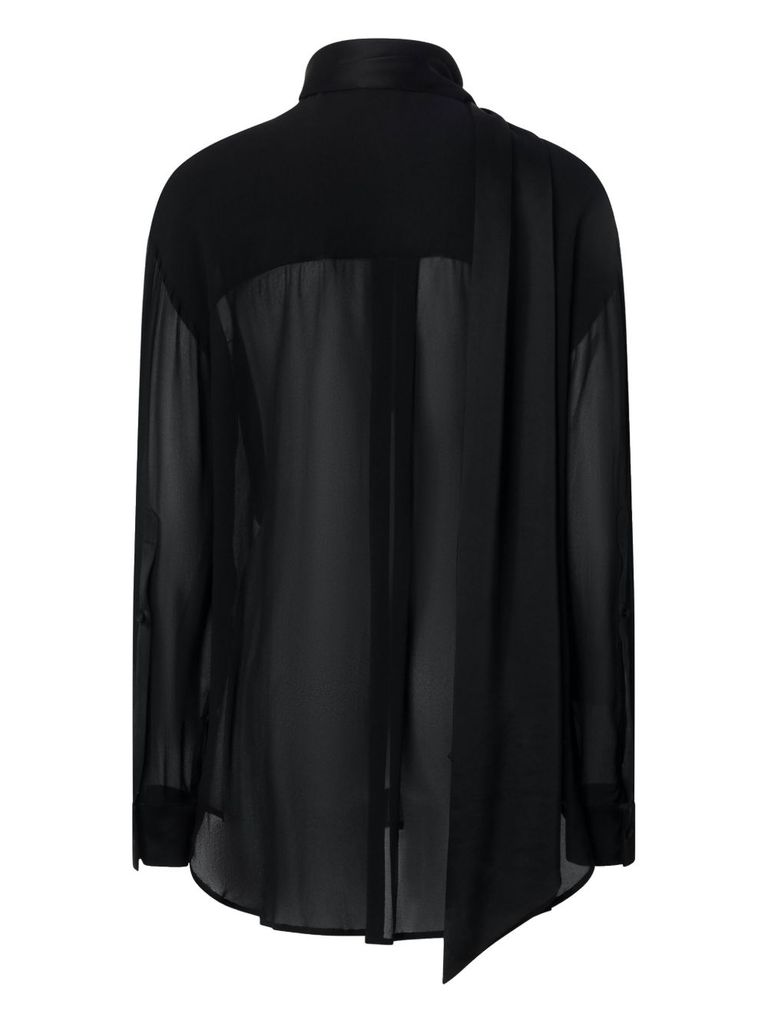 Shop Pinko Black 'civetta' Shirt With Long-sleeves