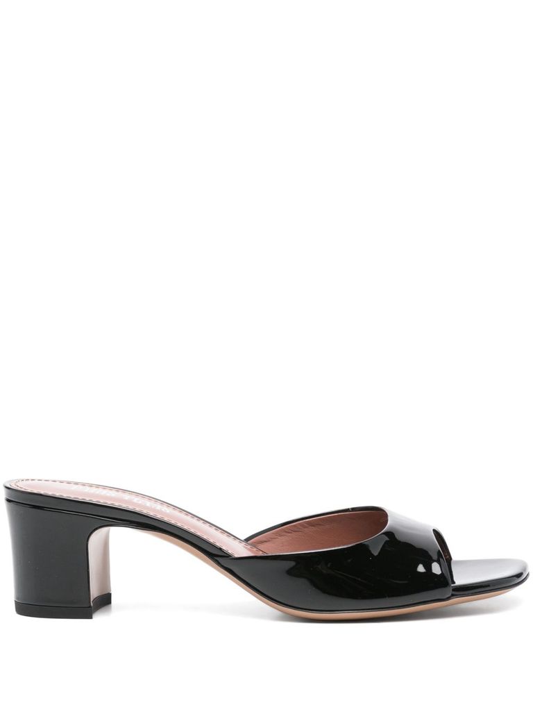 Shop Paris Texas 'lara' Mules In Black Leather With Heel