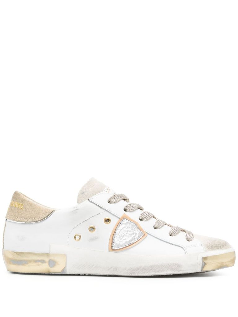 スニーカー PHILIPPE MODEL PARIS PRLDVGC1 Sneakers Bianca Glitter Sneaker Bianco/platino Philippe Model Paris - Le Follie Shop