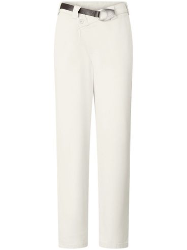 PINKO - Pantaloni 'Paint' in cotone bianco con cintura