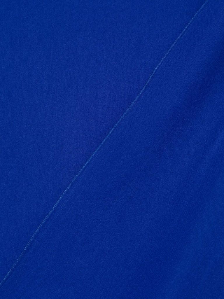 Alberta Ferretti Blue Silk Scarf With Sheer Texture In Blue
