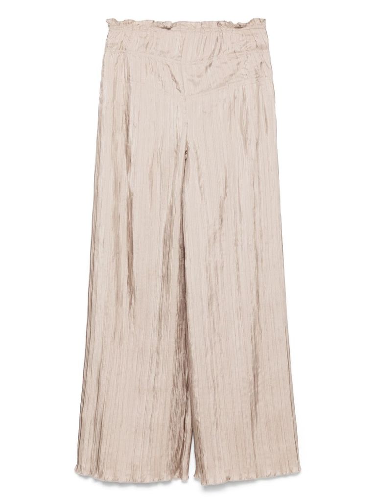 Alberta Ferretti Alberta Ferreti Habotay Trousers In Beige