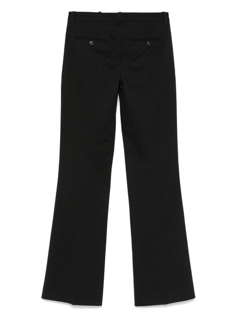 Shop Circolo 1901 Black Cotton Bleanded Trousers In Nero