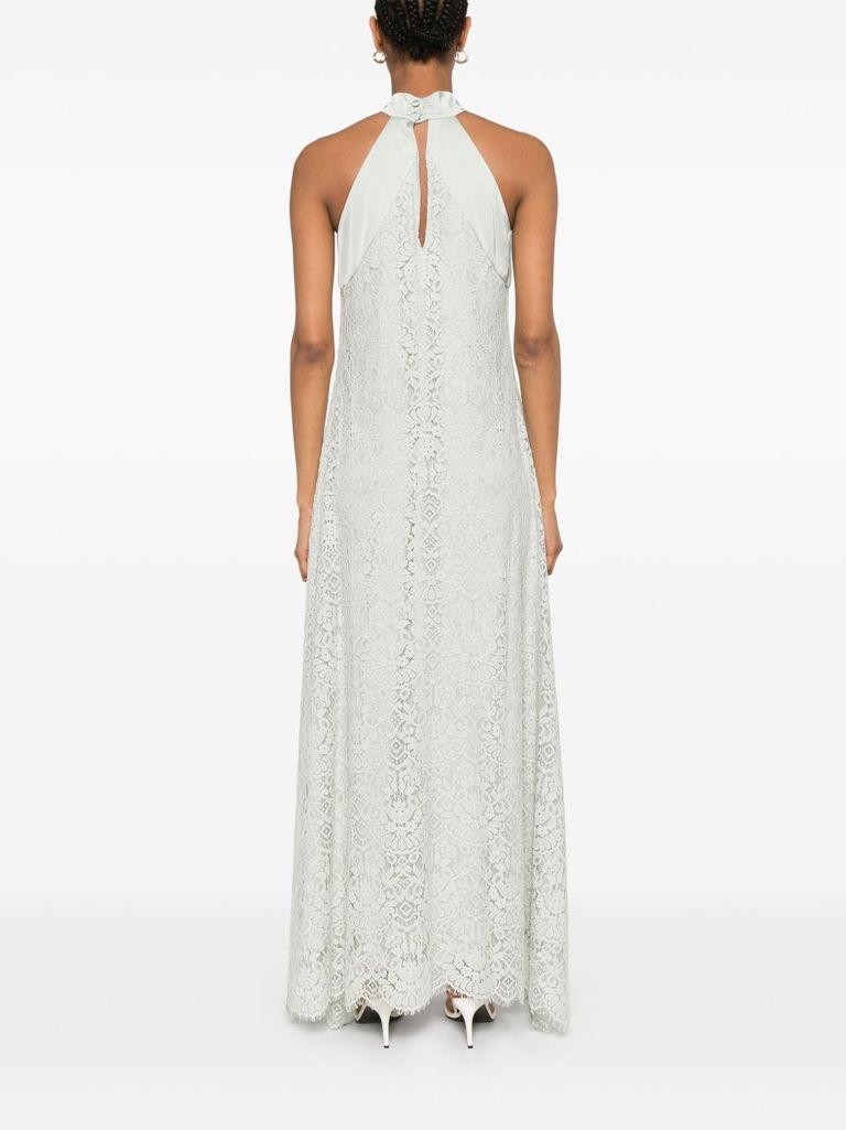 Shop D Exterior Light Halter Green Midi Dress In Verde