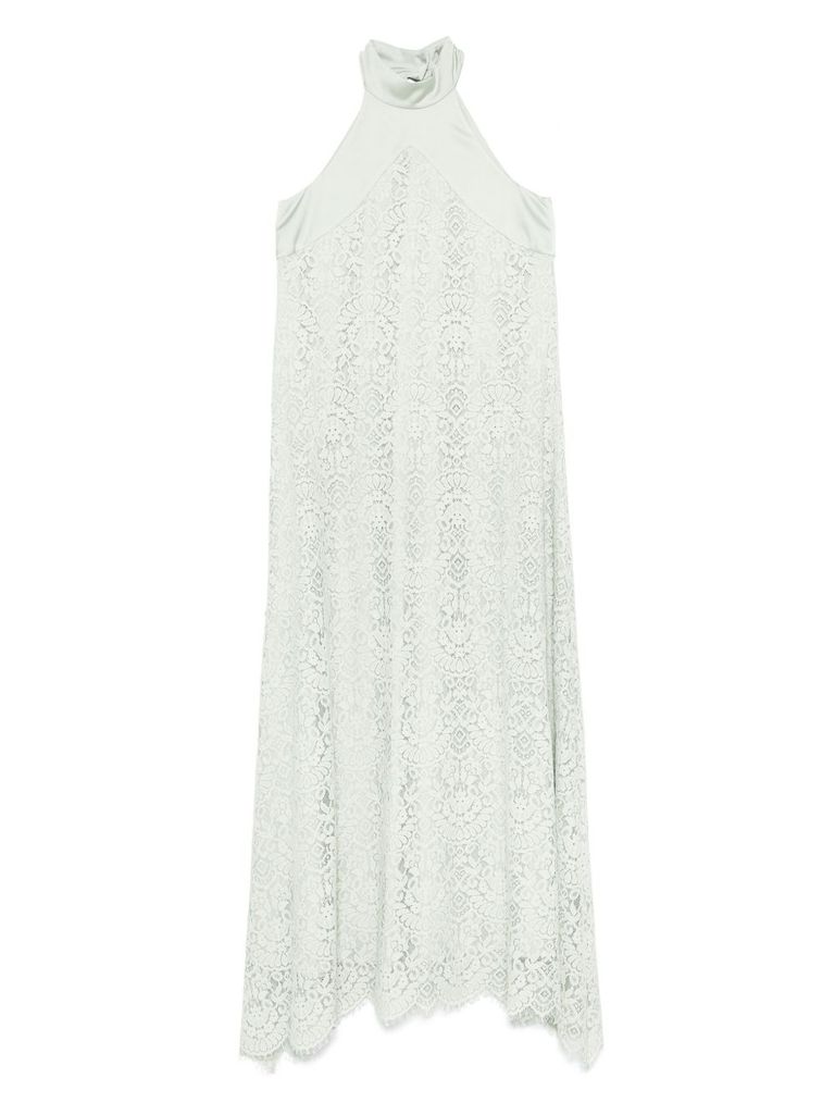 Shop D Exterior Light Halter Green Midi Dress In Verde
