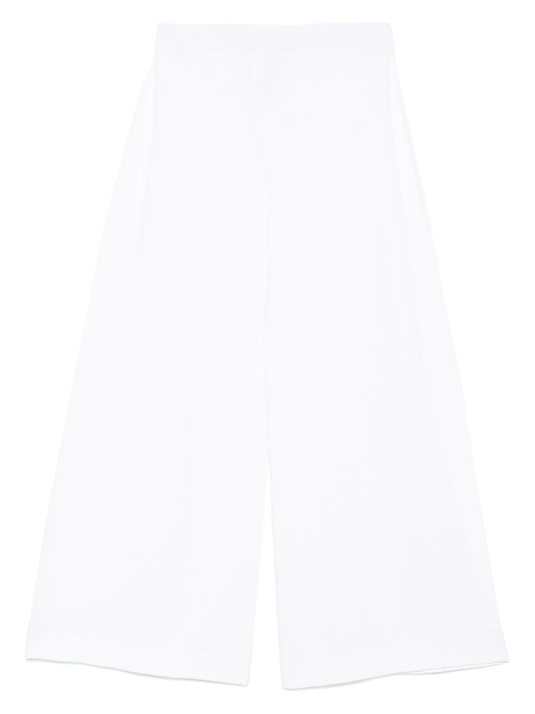 D EXTERIOR WHITE TROUSERS WITH ELASTICATED WAISTBAND