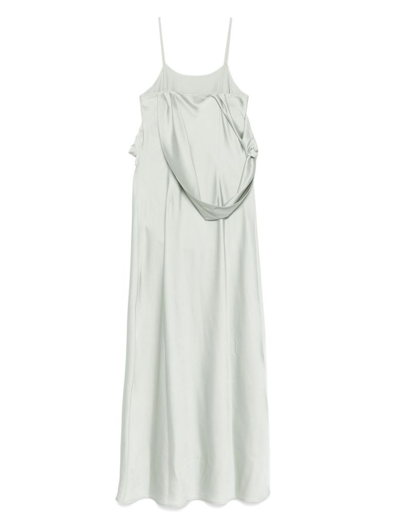 D EXTERIOR AQUA GREEN MIDI LONG DRESS