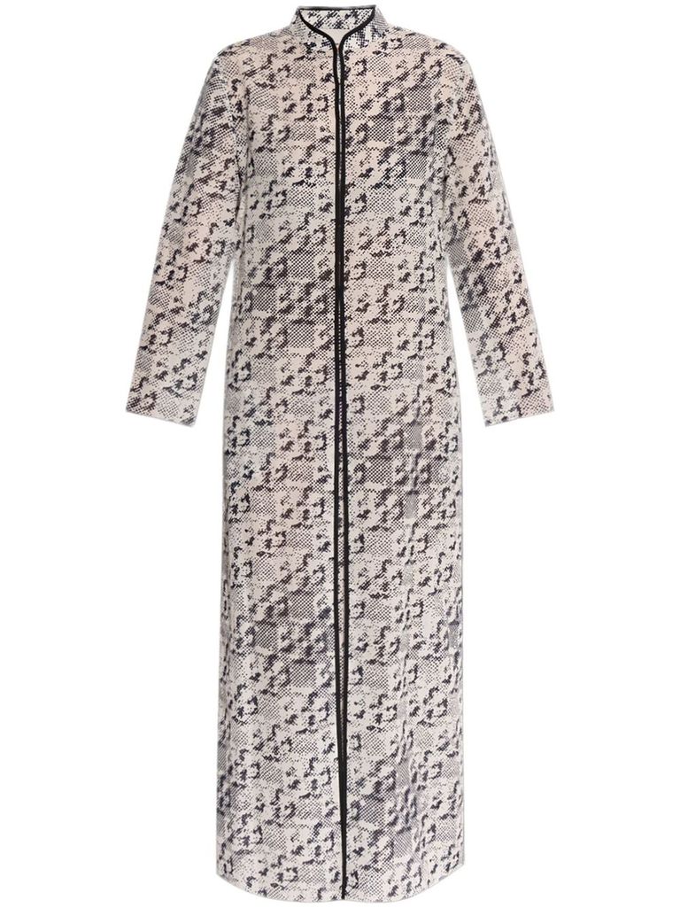 Shop Tory Burch Ivory Silk Blended Caftan In Beige