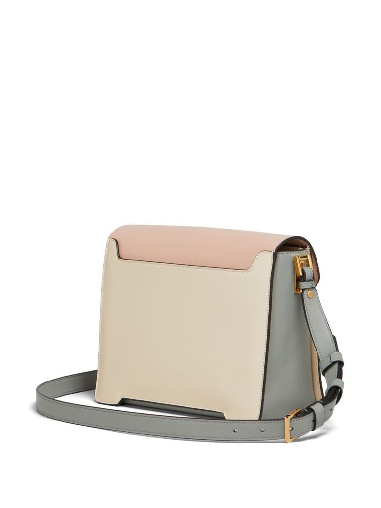 Marni Womens Zo878 Trunkaroo Colour-block Medium Leather Shoulder Bag In Multi
