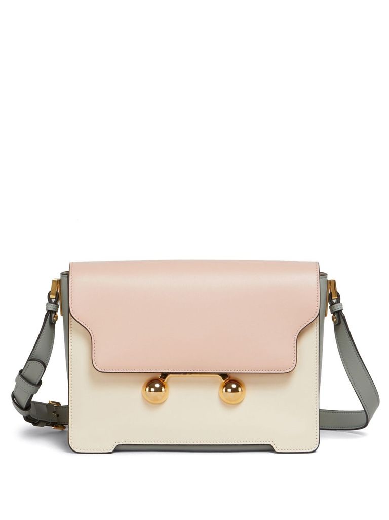 Marni Womens Zo878 Trunkaroo Colour-block Medium Leather Shoulder Bag In Multi