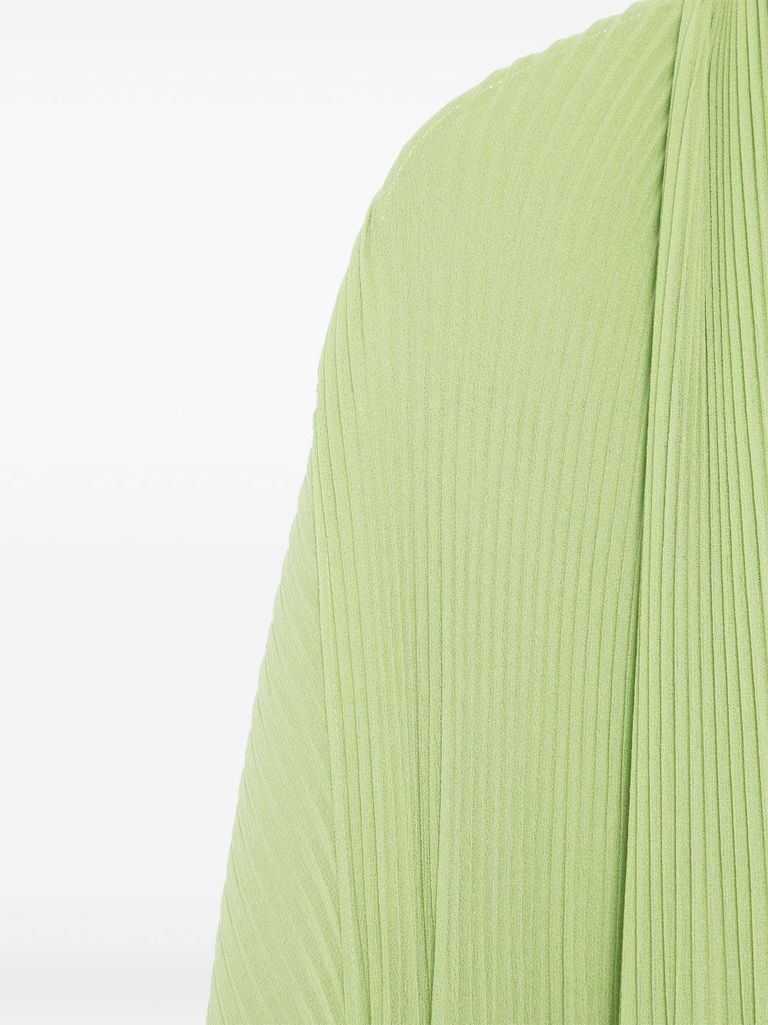 MARINA RINALDI LIGHT GREEN SCARF WITH PLISSÉ EFFECT