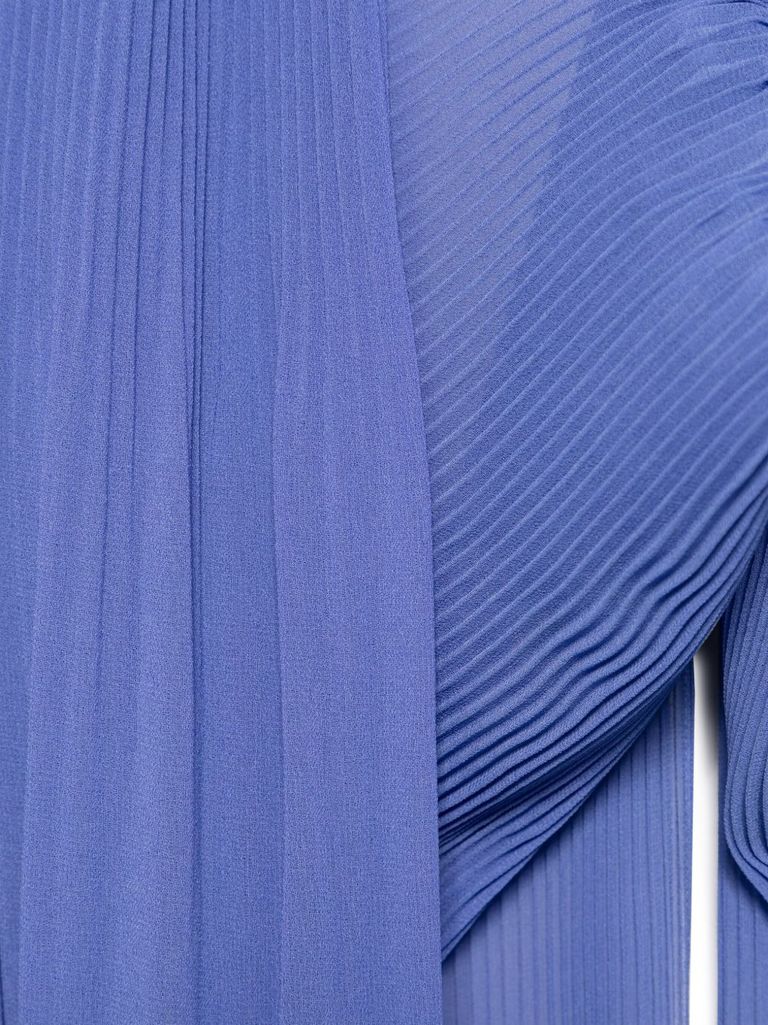 MARINA RINALDI BLUE SCARF WITH PLISSÉ EFFECT