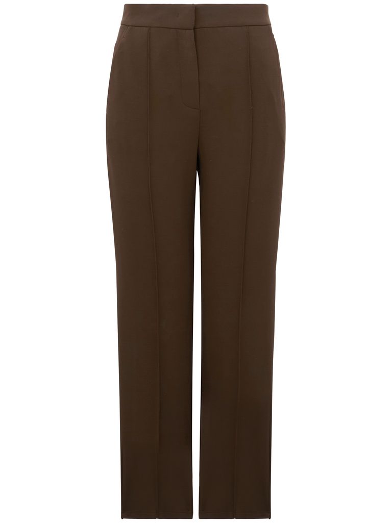 Max Mara Brown High-waisted Trousers In Brown