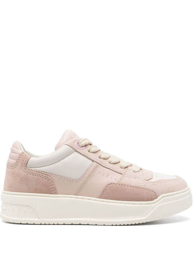 Hogan Women's Chamallow Nappa And Suede Sneakers In White