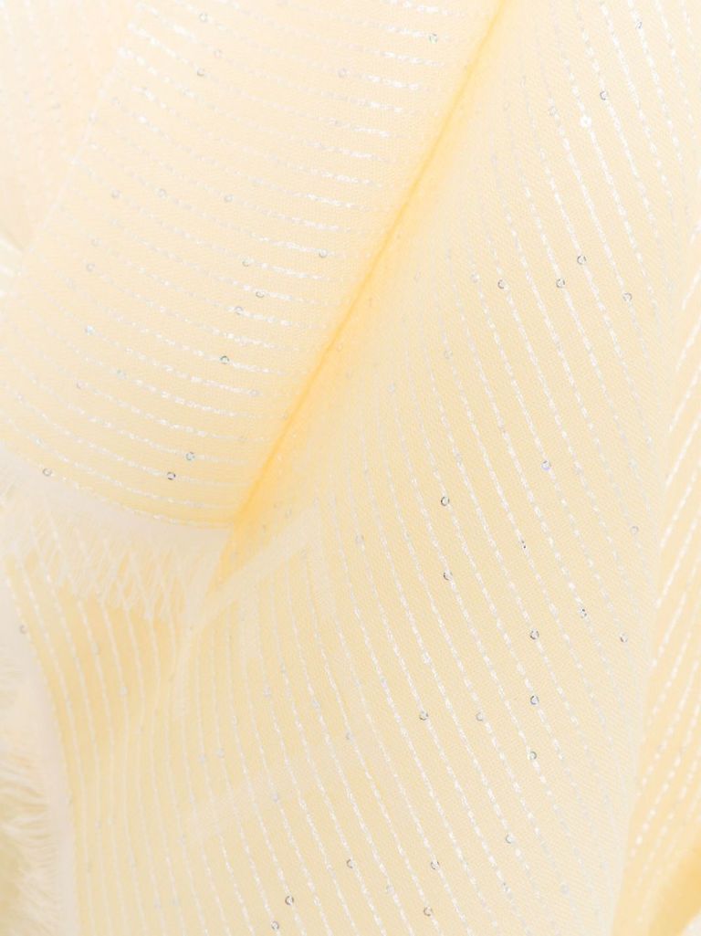 Twinset Sciarpa Leggera Giallo Burro In Bianco