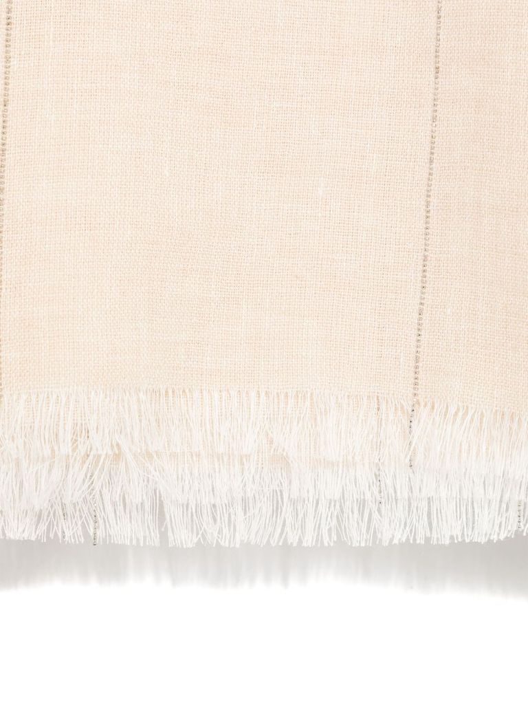 Peserico Light Beige Linen Blended Scarf In Beige