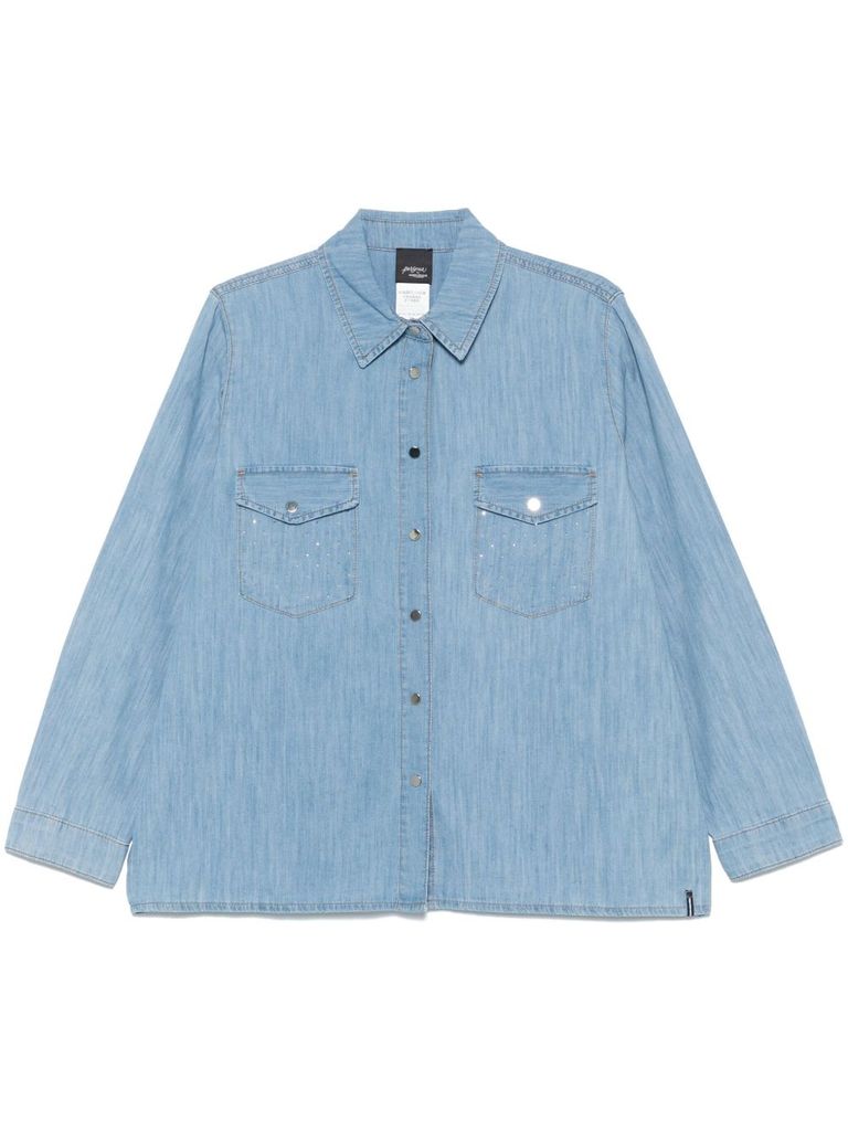 MARINA RINALDI BLUE COTTON DENIM SHIRT