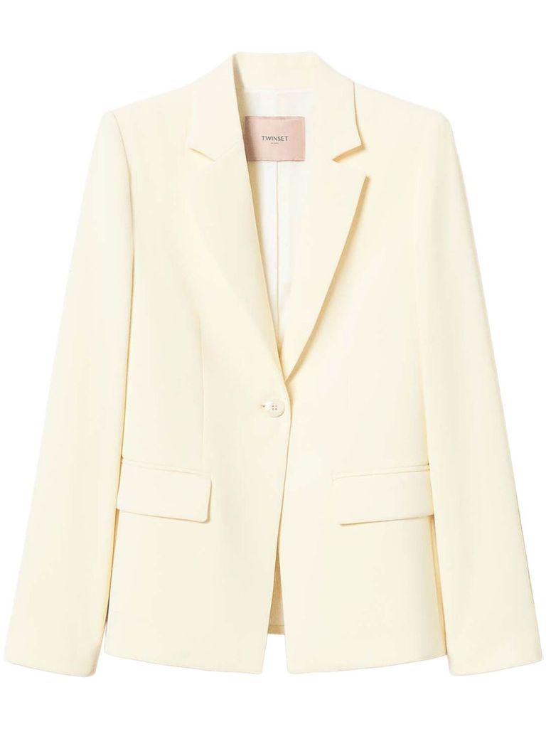 Twinset Twin-set Tailored Vanilla White Blazer In White
