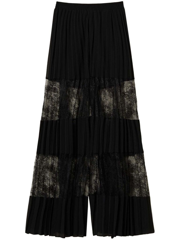Twinset Black Lace Trousers In Black