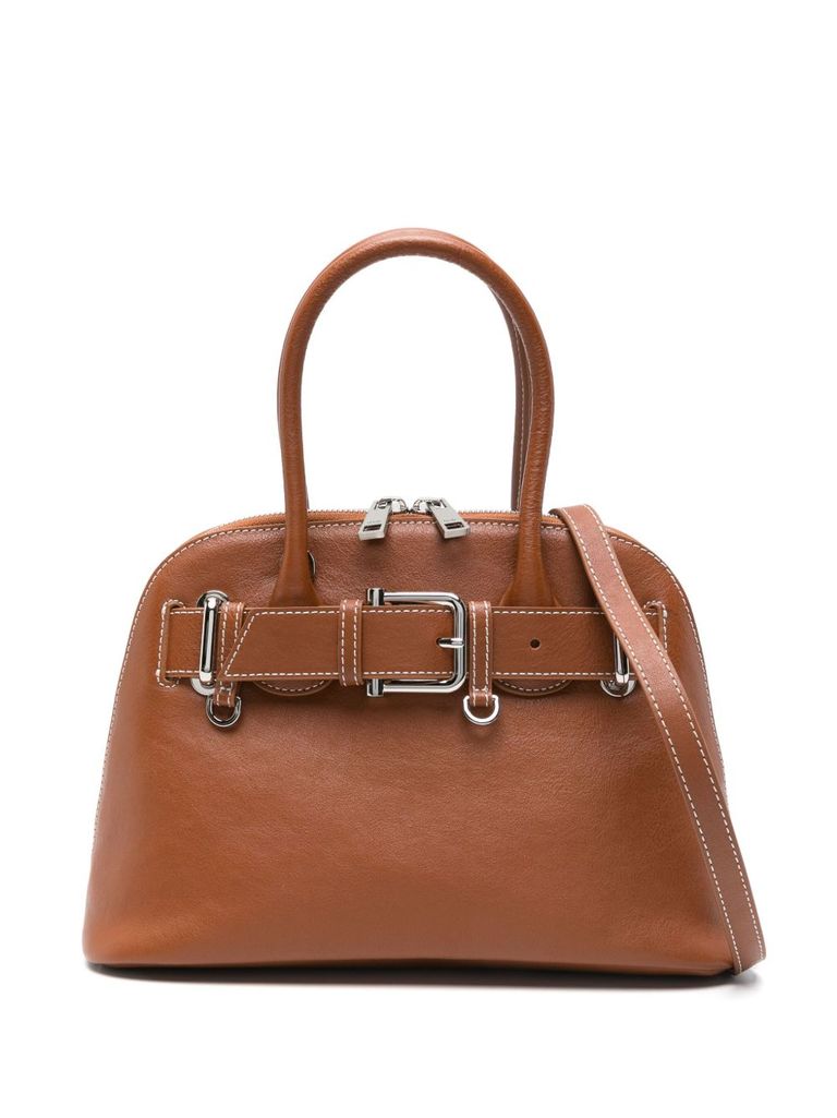 OSOI 'ZIP BROCLE MID TAN' CAMEL HANDLE BAG