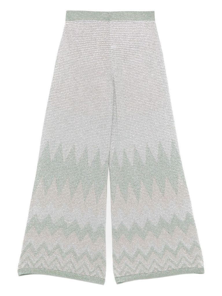 D Exterior Light Green Trousers In Green