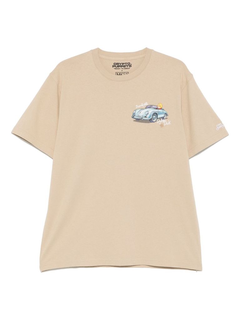 MC2 SAINT BARTH BEIGE COTTON T-SHIRT