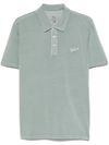 woolrich - Sage green cotton blend polo shirt