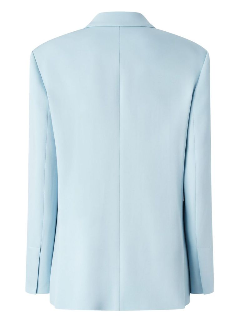 Shop Pinko Light Blue Single-breasted 'faraona' Blazer