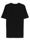 laneus - Black cotton-blend crew-neck T-shirt - 1