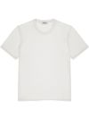 laneus - White cotton-blend crew-neck T-shirt