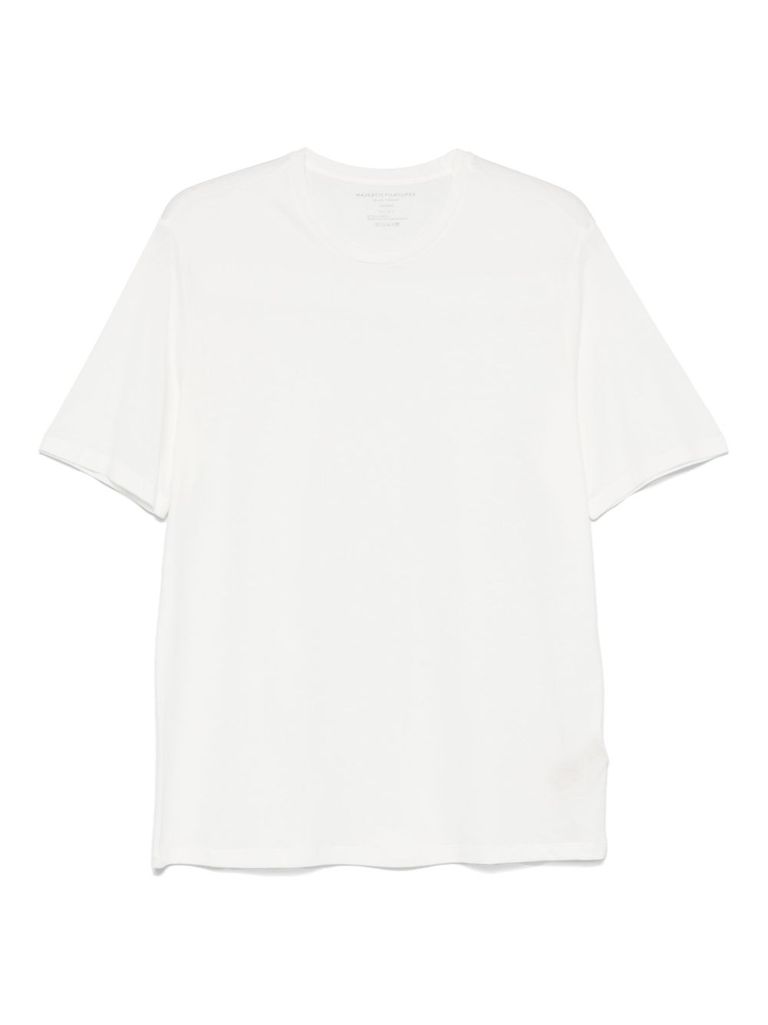 Tシャツ・カットソー MAJESTIC FILATURES Crew-neck cotton T-shirt Men's Black / Heather Grey Round Neck Long Sleeve T-shirt in